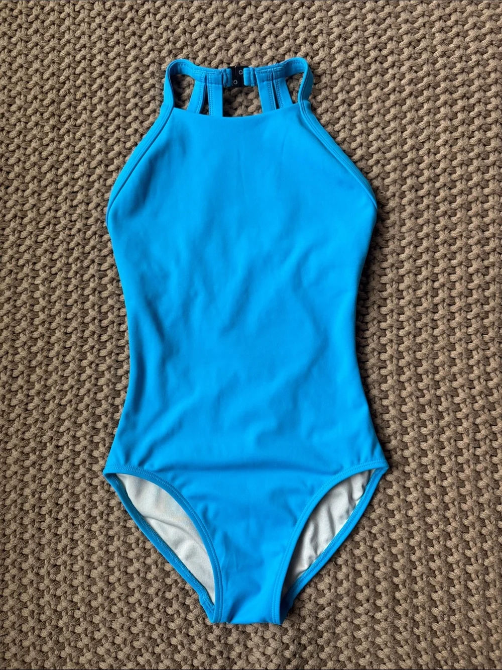 Jo + Jax Girls High Neck Leotard in Blue Size Youth Extra Large YXL 13